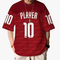 Camiseta de cuello redondo con estampado de la serie Jersey con números digitales en 3D, a la moda, para hombre, para uso al aire libre