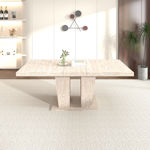 Tavolo da Pranzo Rettangolare Allungabile in Legno per 6-10 Persone, Costruzione in Legno Massello, Design Moderno, Durevole, <span class=keywords><strong>Dimensioni</strong></span> 160-200cm - Product Image 5