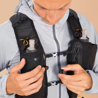 Gilet réfléchissant unisexe avec système d'hydratation réglable, durable, léger, écologique, pour la course en toutes saisons, avec porte-bouteille