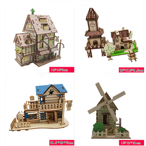 House Model 3D House <span class=keywords><strong>Puzzle</strong></span> Building <span class=keywords><strong>Puzzle</strong></span> House Jigsaw <span class=keywords><strong>Puzzle</strong></span> Paper Model Kit arti fai da te per adulti adolescenti - Product Image 5