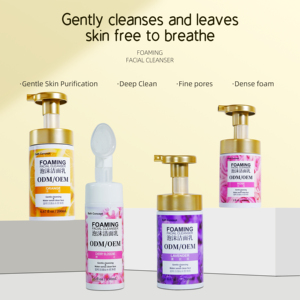 Sapore personalizzato all'ingrosso vegano viso schiumogeno detergente viso sbiancante per la pulizia profonda per la rosa secca lavanda arancio ciliegia - Product Image 4