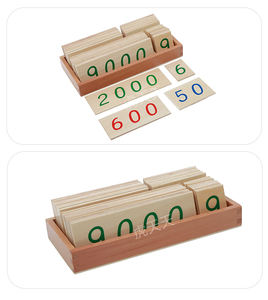 Giocattoli <span class=keywords><strong>Montessori</strong></span> di alta qualità giocattoli educativi in legno di <span class=keywords><strong>Montessori</strong></span> piccolo numero di legno carte con scatola - Product Image 6