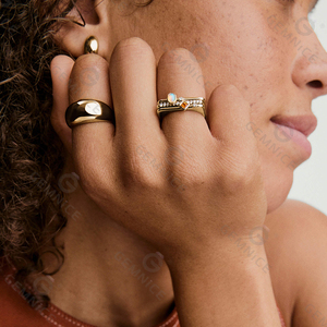 Đá Quý 2026 Mới Hợp Thời Trang Chất Lượng Cao Vàng Vermeil Thủ Công 925 Trang Sức Bạc Birthstone Xếp Chồng Nhẫn - Product Image 3