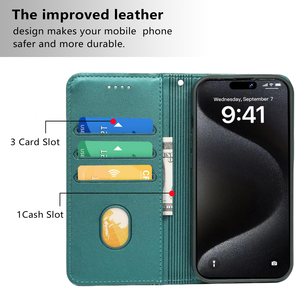 Étui magnétique sans fil en cuir NFC pour téléphone portable pour <span class=keywords><strong>iPhone</strong></span> 16 <span class=keywords><strong>pro</strong></span> <span class=keywords><strong>Max</strong></span> 15 Plus <span class=keywords><strong>14</strong></span> 13 avec support vidéo <span class=keywords><strong>Folio</strong></span> Flip Wallet Cover Bag - Product Image 3