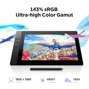 Tableta gráfica con monitor <span class=keywords><strong>Ugee</strong></span> UE16 para dibujo, 16K niveles de presión, 15.4 pulgadas, 10 teclas de acceso directo para Windows, Mac y Android - Product Image 4