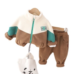 Completo Invernale in Cotone per Bambini 2024, Nuovo Stile, 1-3 <span class=keywords><strong>Anni</strong></span>, Set Due Pezzi Foderato in Pile, Esclusiva Transfrontaliera - Product Image 5