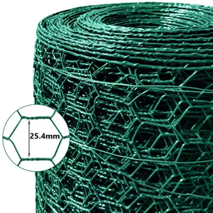 Valla de granja de seda de pollo barata con revestimiento de PVC galvanizado Malla <span class=keywords><strong>hexagonal</strong></span> expandida tejida para uso agrícola Estilo de tejido liso - Product Image 2