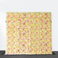 Panneaux muraux de fleurs artificielles en soie, roses artificielles réalistes, toile de fond en fausses roses pour la décoration de mariages et de fêtes