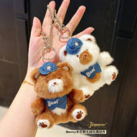 Porte-clés en peluche Benny Bear original, pendentif ours en jean, charm de sac adorable, petit cadeau, vente en gros