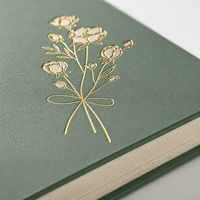 Carnet à spirale avec couverture en carton, 240 pages, spirale dorée, lignage collège, logo personnalisé, fabrication en usine
