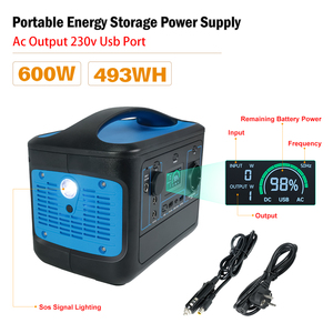 สถานีไฟฟ้าพกพา 600W 500WH 110V 220V เครื่องกำเนิดพลังงานแสงอาทิตย์สำหรับการตั้งแคมป์ - Product Image 4