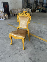 Nouvelle conception Chaise de mariage de luxe en plastique doré, coussin moelleux, vente chaude, pour banquets, événements, restaurants, fournisseur OEM ODM, commande en gros