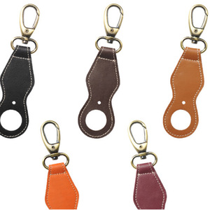 Custom-made <b>leather</b> mineral water bottle charms, outdoor hiking backpack beverage straps, portable beverage bottle <b>keychains</b>. - Product Image 5
