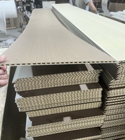 Paneles de Pared y Techo de Fibra de Madera Compuesta WPC, Impermeables y Resistentes al Fuego, Diseño Moderno para Decoración de Interiores