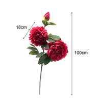 OH ARTS Vente en gros de fleurs artificielles en soie naturelle, pivoines roses, pour décoration de mariage