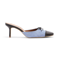 Mules à talons hauts élégantes pour femmes 2026, style de créateur célèbre, à bout carré, à enfiler