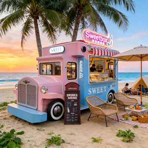 Vegan Healthy Food Cart Mobile Organic Food <b>Trailer</b> Salad Juice Bar Cart - Product Image 1