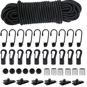 เชือกยางยืด TLCW4 15 เมตร พร้อมตะขอ 20 อัน สำหรับใช้ลากเรือคายัคกลางแจ้ง - Product Image 1