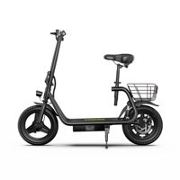 APEFOX C14 Scooter Eléctrico Plegable con Asiento y Cesta de Carga, Neumático Inflable de 14 Pulgadas, Scooter para Adultos, Stock Local en la UE