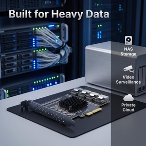 Scheda di Espansione TISHRIC PCI-E 4X a 4 Porte MSFF-8087 Convertibile in 16 Porte SATA3.0 con Velocità 6Gbps NISAS - Product Image 3