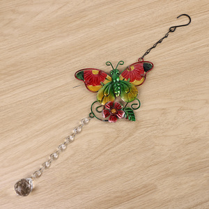 Commercio all'ingrosso <span class=keywords><strong>uccello</strong></span> & farfalla Sun Catcher di cristallo decorazione appesa per giardino esterno o casa durevole metallo & ferro materiali - Product Image 3