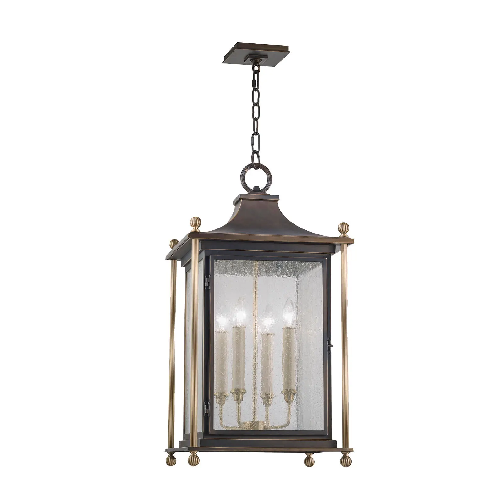 Manufacturer wholesale LED 4X60W classical outdoor chandelier bronze/weather gray aluminum/copper body