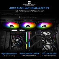 NUEVO modelo 2025 del refrigerador líquido para CPU Thermalright AQUA ELITE de 360 mm para Intel LGA 1700, 2011 y AM5 con ventil