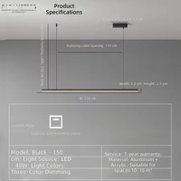 Kreatives Design Minimalistischer Kronleuchter für Innenräume Wohnzimmer Restaurant Bar Mittellange Gewundene Lichtleiste Kunst LED Pendelleuchte
