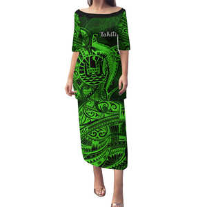 Polinesia Francesa Tahití Puletasi vestido tiburón tatuaje hibisco rosa vestidos Samoa Iglesia ropa personalizada <span class=keywords><strong>Mujer</strong></span> dos piezas Dres - Product Image 2
