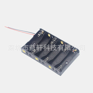 Boîtier de batterie 6AA, série 6 cellules 9V, portable avec fils pour appareils électroniques - Product Image 5