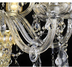Fransız imparatorluk avize lamba lüks ziyafet salonu düğün parti olay dekor ışıkları K9 kristal Murano cam avize - Product Image 4
