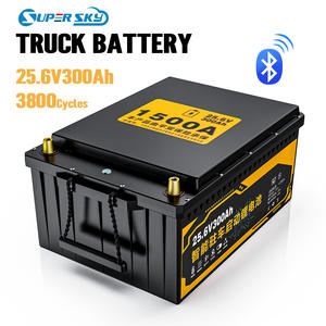 แบตเตอรี่ลิเธียมไอออน3kW สำหรับรถบรรทุก300ah 25.6V แบตเตอรี่ LiFePO4 7680wh สำหรับ SUV RV - Product Image 1