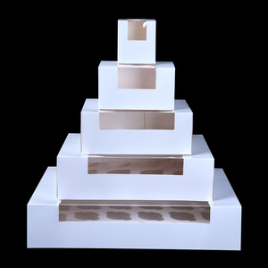 Tùy chỉnh in <span class=keywords><strong>mini</strong></span> cupcake hộp bó hoa và bao bì với cửa sổ, Bán Buôn cupcake hộp và khay - Product Image 6