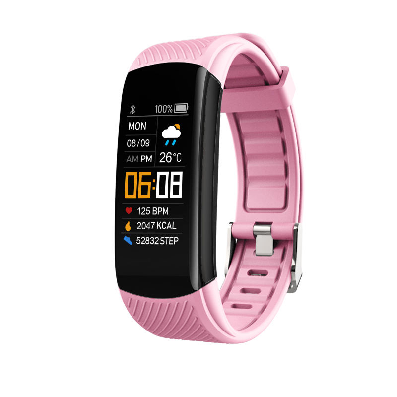 Bande de montre rose de sport de forme physique de C5S