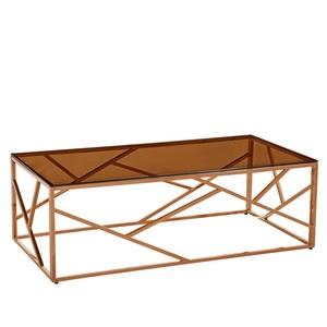 Mesa de Centro <span class=keywords><strong>Nico</strong></span> Square de Acero Inoxidable, Mesa Auxiliar Italiana - Product Image 3