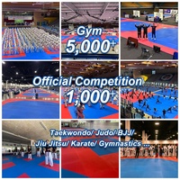 Tapis de puzzle de Tatami à emboîtement en mousse EVA tapis de sol d'exercice de gymnastique sportive 100*100cm tapis de Bjj de lutte de karaté de Taekwondo