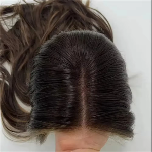 Peluca de Cabello Humano Virgen Ruso Natural con Base de Seda y Encaje Frontal Suizo 3/4, Kosher Judío, con Parte Superior de Seda - Product Image 4