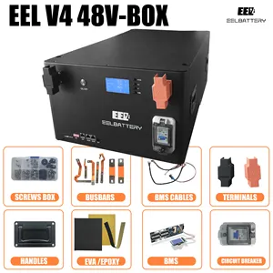 EEL Grau A UE Estoque Vazio Caixa De Bateria 48V 280Ah Batterie 302ah DIY LiFePO4 Células Bateria Caixa De Metal com BT BMS