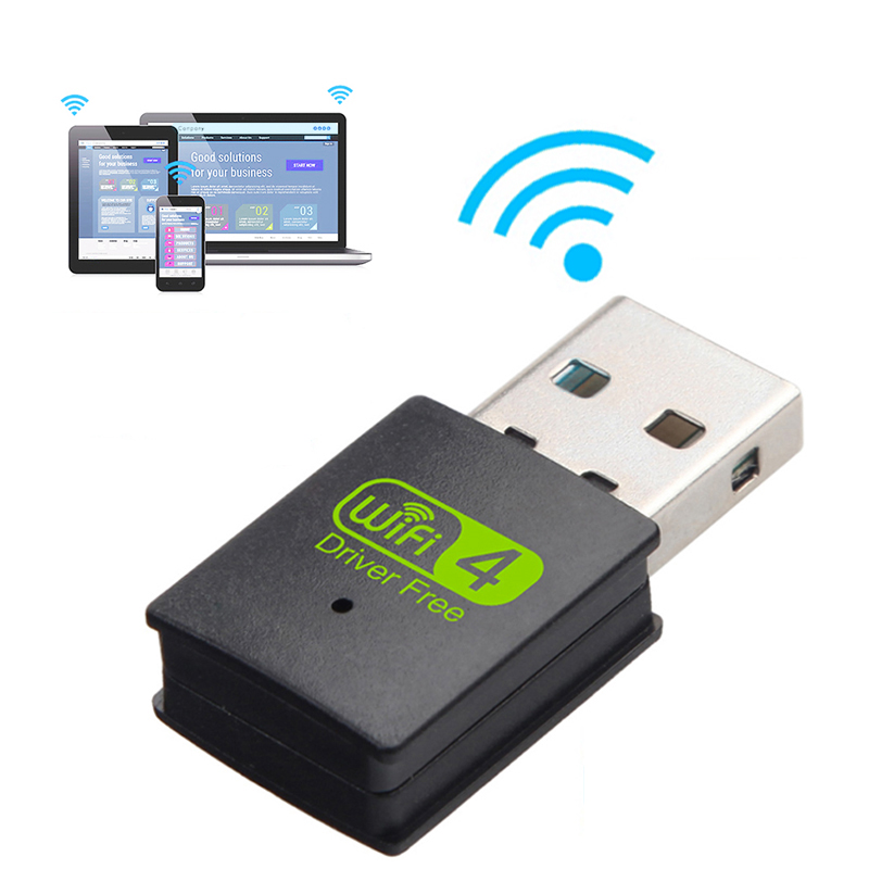 Bộ Chuyển Đổi USB Mạng Lan Không Dây 300Mbps RTL8192 Trình Điều Khiển Miễn Phí USB WiFi Dongle Cho Windows