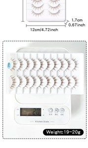 Cils coréens en gros à marque privée, effet œil de chat, style <span class=keywords><strong>manga</strong></span>, tige transparente, réutilisables, 0,07 mm, cils anime naturels et effilés - Product Image 6