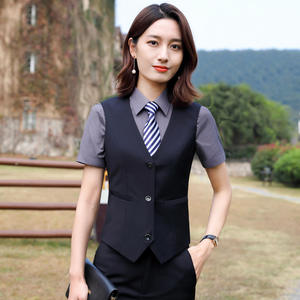 OEM de fábrica al por mayor de diseño de hotel restaurante desgaste chaleco camisas y <span class=keywords><strong>pantalones</strong></span> <span class=keywords><strong>camarera</strong></span> camareros uniforme - Product Image 5