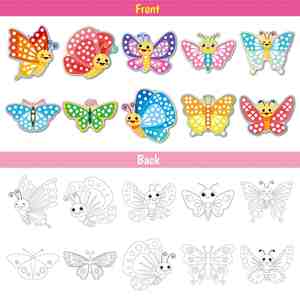 Etiquetas de Mariposas para Manualidades, Adhesivos de Papel Metalizado para Niños y Niñas, Regalo de Cumpleaños para Niños Pequeños, Artículos Esenciales para Actividades de Viaje DIY - Product Image 3