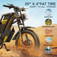 Dropshipping para Bicicleta Eléctrica GT20 de Alta Velocidad (31 mph), 48V, Cuadro de Aleación de Aluminio, Batería de Litio, 4000W, Personalizable