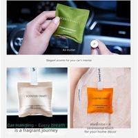 Diffuseur d'arômes pour grille d'aération de voiture en promotion, parfum suspendu pour voiture, sachet parfumé longue durée aux senteurs florales et de thé