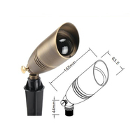 SOFIT SP-019 Bronz Peyzaj Aydınlatması AC/DC IP54 Dereceli LED Sıcak Beyaz Bahçe Kapısı Otel Dekorasyon Lambaları Anahtar Kontrollü Altın