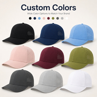Gorra Deportiva Impermeable de 6 Paneles con Cuerda, Perforaciones Cortadas a Láser, Logotipo Bordado Personalizado, para Golf y Running, Venta al Por Mayor