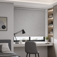 Stores à enroulement en tissu tissé doux et simple, sur mesure, avec cordon perlé manuel, installation facile pour chambre d'enfant et crèche