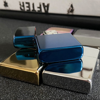 Briquet à huile en métal argenté, personnalisable avec LOGO et motif, briquet créatif coupe-vent au kérosène