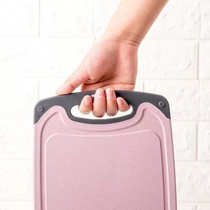 Wholesale 3 Pieces Chopping Board Use Meat Veggie Fruit Cutting <b>Plastic</b> Wheat Straw Cutting Board Set for Home Kitchen - Product Image 2