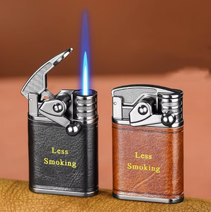 Briquet Créatif Coupe-Vent Rechargeable pour Cigares et <span class=keywords><strong>Cigarettes</strong></span>, à Butane, avec Logo Imprimé Personnalisé - Product Image 1